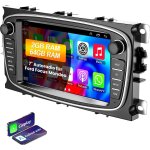 Autoradio bluetooth pour ford focus 2 mondeo mk4 c s max apple carplay android 14 - 2 + 64g