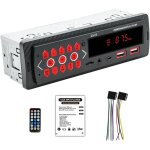 Autoradio bluetooth single din, radio de voiture avec kit mains libres, car audio 4x40w prend en charge ...
