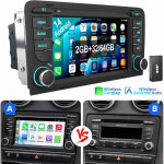 Autoradio carplay android 14, bt, rds, gps, pour audi a3 8p (2003 - 2013), s3 rs3 8v 2 + 32g dab