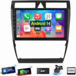 Autoradio carplay pour audi a6 s6 rs6 1997 - 2004 android 14 gps navi fm 4 + 64g dab cam