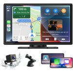 Autoradio carplay sans fil, android auto avec cran tactile ips de 9 pouces, portable moniteur avec camra ...