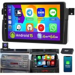 Autoradio dab + (en option) android 15 apple carplay pour bmw s�rie 3 e46 m3 rover 75 mgzt gps navi rds ...