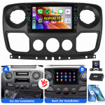 Autoradio pour renault master opel movano b nissan nv400 gps type - c usb android 15 2 + 32g dab cam