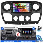 Autoradio pour renault master opel movano b nissan nv400 gps type - c usb android 15 2 + 64g cam