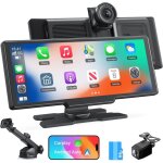 Autoradio sans fil 9, 26'' apple carplay voiture, dashcam 4k, camra arrire 1080p, commande vocale, ...