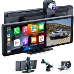 Autoradio sans fil, audio de voiture portable 10, 26 pouces, �cran carplay avec cam�ra de tableau de ...