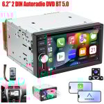 Autoradio st�r�o 2 din, lecteur cd / dvd, carplay, android auto, bluetooth, usb, bt, aux - 4cam