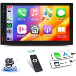 Autoradio st�r�o 7  double din apple carplay et android auto usb / type - c aux - cam