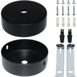 Auvent de plafond 80 x 20mm rosace plafond noir cache fil pour lustre avec accessoire d'installation ...