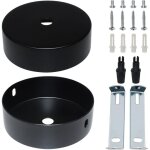 Auvent de plafond 80 x 20mm rosace plafond noir cache fil pour lustre avec accessoire d'installation ...