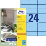 Avery zweckform - avery - zweckform 3449 etiquette universelles 70 x 37 mm papier bleu 2400 pc(s) fixation ...