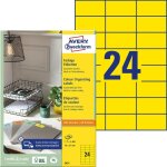 Zweckform 3451 etiquette universelles 70 x 37 mm papier jaune 2400 pc(s) fixation permanente imprimante ...
