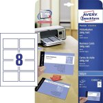 Avery - zweckform c32015 - 10 cartes de visite imprimables, bords lisses 85 x 54 mm blanc 80 pc(s) format ...