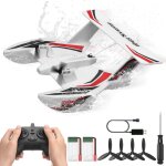 Vevor avion rc, avion telecommande 2, 4 ghz 3 canaux avec gyroscope a 6 axes, jouet deavion amphibie ...