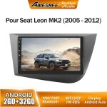 Awesafe autoradio android 13 pour seat leon 2 mk2 (2005 - 2012) 2go + 32go 9'' �cran tactile avec carplay ...