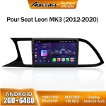 Awesafe autoradio android 13 pour seat leon mk3 (2012 - 2020) 2go + 64go 9'' �cran tactile avec carplay ...