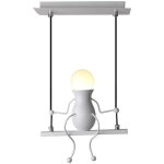 Axhup lustre suspension en m�tal style human�de e27 plafonnier cr�atif moderne lampe de plafond pour ...