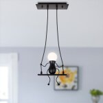 Axhup lustre suspension en métal style humanïde e27 plafonnier créatif moderne lampe de plafond pour ... Axhup lustre suspension en métal style humanïde e27 plafonnier créatif moderne lampe de plafond pour ...