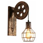 Retro lampe murale industrielle e27 applique eclairage conduite d'eau luminaire decor pour cafe restaurant ...