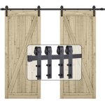 Axhup - suspendue coulissante quincaillerie kit de rail porte de grange coulissante kit double porte ... Axhup - suspendue coulissante quincaillerie kit de rail porte de grange coulissante kit double porte ...