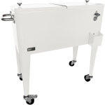 Axi retro cooler blanc r�frig�rateur de boissons mobile pour l?ext�rieur / le jardin glaci�re 76 litre ...
