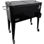 Axi retro cooler noir r�frig�rateur de boissons mobile pour l?ext�rieur / le jardin glaci�re 76 litre ...