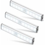 Ayyqh - lot de 3 lampes 10 led, sans fil, rechargeable par usb, aimant, dtecteur de mouvement, 2 modes ...