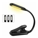 Lampe de lecture, rechargeable liseuse lampe clip 9 led, 3 mode luminosité (blanc froid&chaud), 360° ... Lampe de lecture, rechargeable liseuse lampe clip 9 led, 3 mode luminosité (blanc froid&chaud), 360° ...