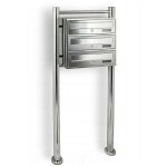 Viva - bo�tes aux lettres collectives pour 3 sur pieds - acier bross�