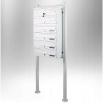 Viva - bo�tes aux lettres collectives pour 6 sur pieds en blanc