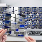 B)25 pi�ces mosa�que stickers muraux autocollants pour carrelage en c�ramique et marbre d�coration, hiser ...