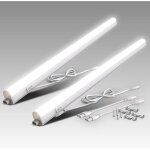 B. k. licht - lot de 2 r�glettes led pour cuisine et atelier, platine led 15w, longueur 873 mm, 1500 ...