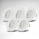 B. k. licht - set de 5 spots led encastrables 230v orientables salle de bain ip65 gradation continue ... B. k. licht - set de 5 spots led encastrables 230v orientables salle de bain ip65 gradation continue ...