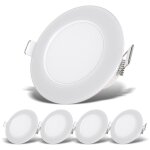 B. k. licht - lot de 5 spots led encastrables ip65 ? sp�ciales salle de bain ? ultra - plats 30mm ? �68mm ...