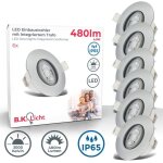 B. k. licht - lot de 6 spots led encastrables 230v orientables salle de bain ip65 spots de plafond lampe ... B. k. licht - lot de 6 spots led encastrables 230v orientables salle de bain ip65 spots de plafond lampe ...