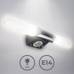 B. k. licht - applique miroir avec prise de courant, couleur de lumi�re blanc chaud, interrupteur � bascule, ...