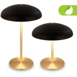B. k. licht - briloner caxa lampe de table led sans fil ip44, dimmable, tactile, batterie, protection ...