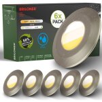 B. k. licht - briloner klira set de 6 spots led 230v � encastrer dans la salle de bain, interrupteur ...