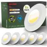 B. k. licht - briloner klira set de 6 spots led encastrables 230v pour salle de bain, interrupteur cts, ...