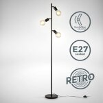 B. k. licht - produit d'occasion] lampadaire  pied, 3 spots pivotants, douilles e27, design rtro industriel ...