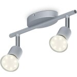 B. k. licht plafonnier 2 spots led orientables ampoules 3w gu10 fournies 250lm blanc chaud 3000k �clairage ...