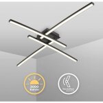 B. k. licht - plafonnier 20w i pivotant i 3000k blanc chaud i noir i 2200 lumen