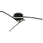 B. k. licht - plafonnier 60x60 cm - 15w, 1650lm, led, blanc chaud, noir