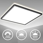 B. k. licht - plafonnier dinterieur led extra plat 29mm avec r�tro�clairage indirect, platine led 22w ...