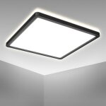 B. k. licht - plafonnier led carr� 18w, luminaire ultraplat 2400lm 4000k blanc neutre, �clairage moderne ...