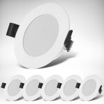 B. k. licht - set de 6 spots encastrés led 230v salle de bain protection éclaboussures ip44 lumière blanche ... B. k. licht - set de 6 spots encastrés led 230v salle de bain protection éclaboussures ip44 lumière blanche ...