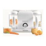 Babycook duo, robot bebe 4 en 1, cuiseur, mixeur, contenance xxl 2200 ml - blanc - beaba