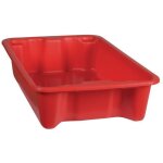 Bac gerbable - embotable pp rouge l590xl380xh135mm