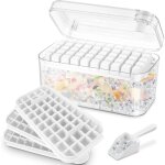 Bac � gla�ons avec 150 cubes de glace, gla�ons moule avec couvercles incluant un couvercle et un r�cipient, ...