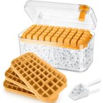 Bac � gla�ons avec 150 cubes de glace, gla�ons moule avec couvercles incluant un couvercle et un r�cipient, ...